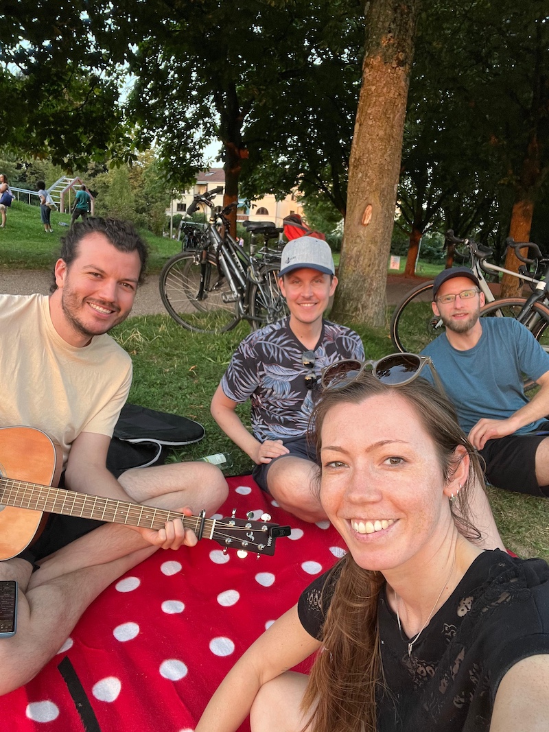 Simon, Antonia, Michael und Clemens